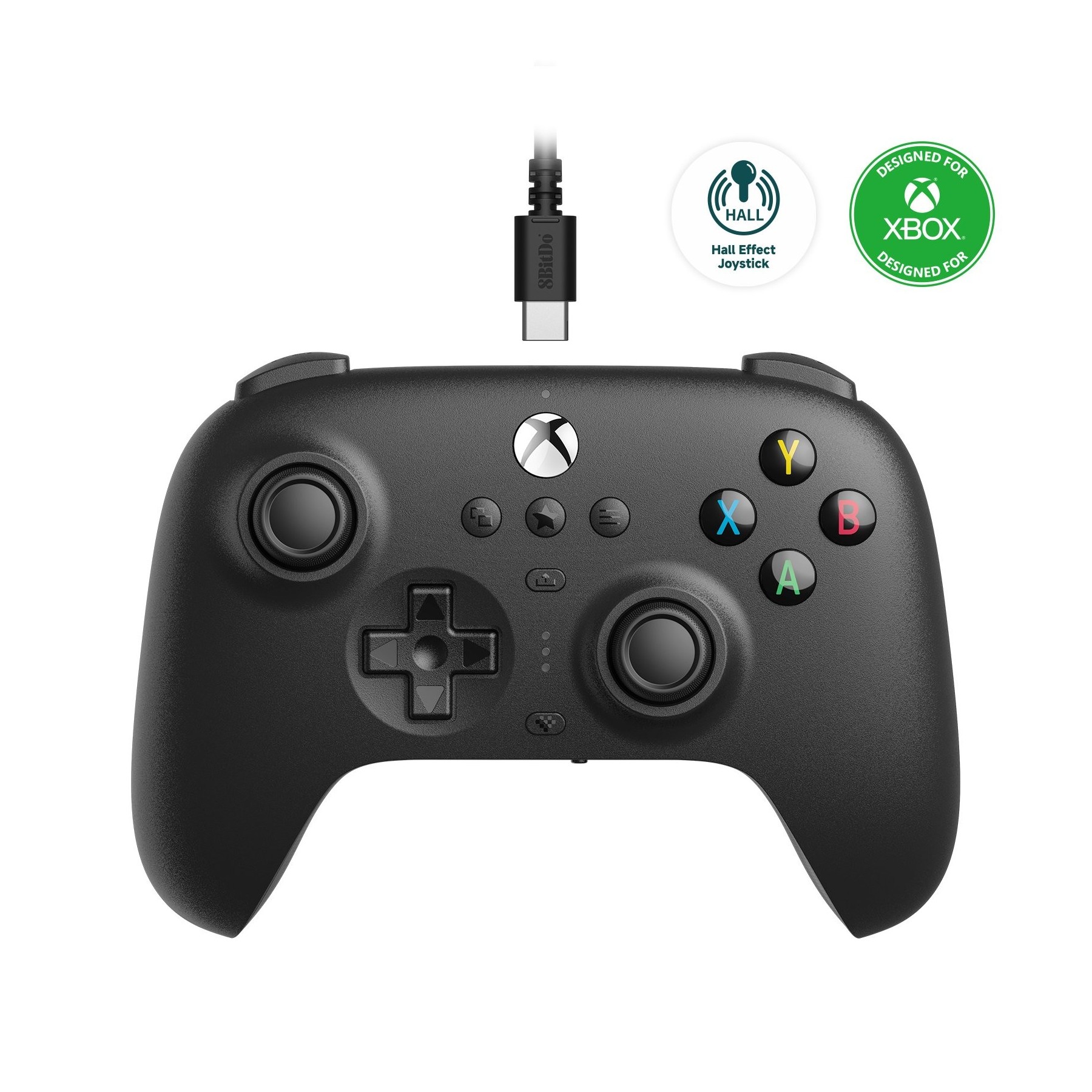 Mando Controlador 8BitDo Ultimate Con Cable Controller para Xbox Hall Ed/Negro