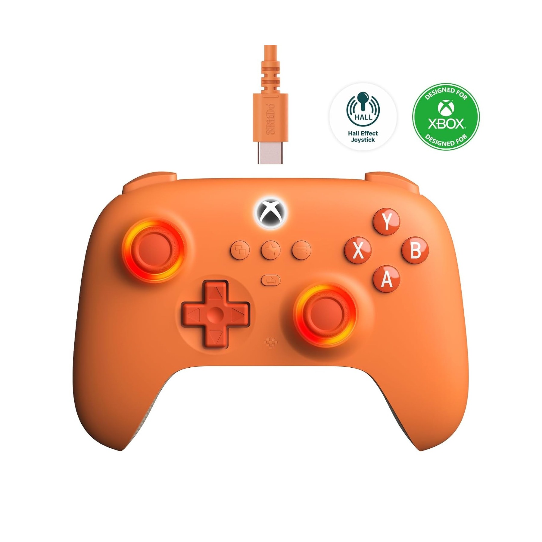 Mando Controlador 8BitDo Ultimate C Con Cable Xbox Gamepad Orange