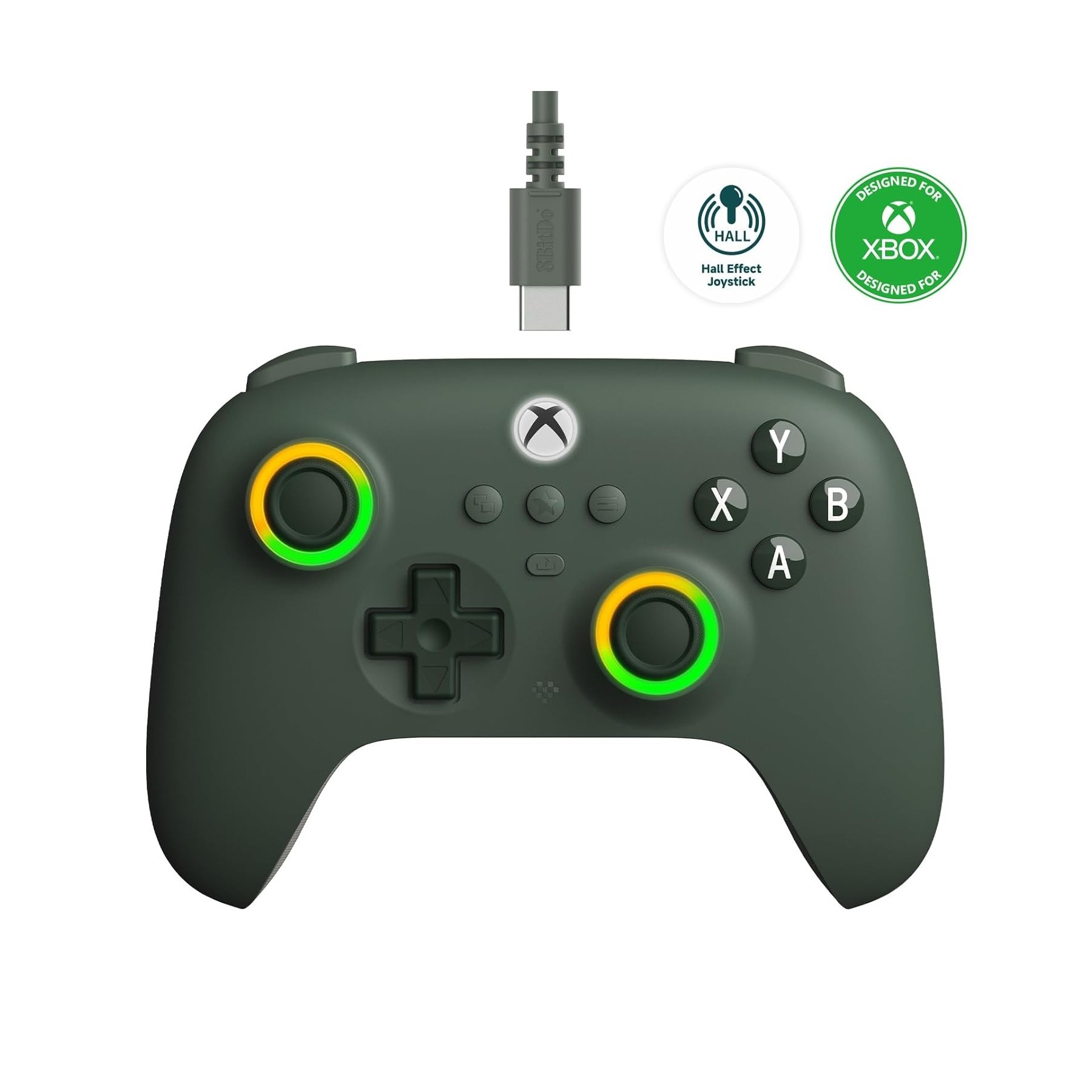 Mando Controlador 8BitDo Ultimate C Con Cable Xbox Gamepad Dark Green