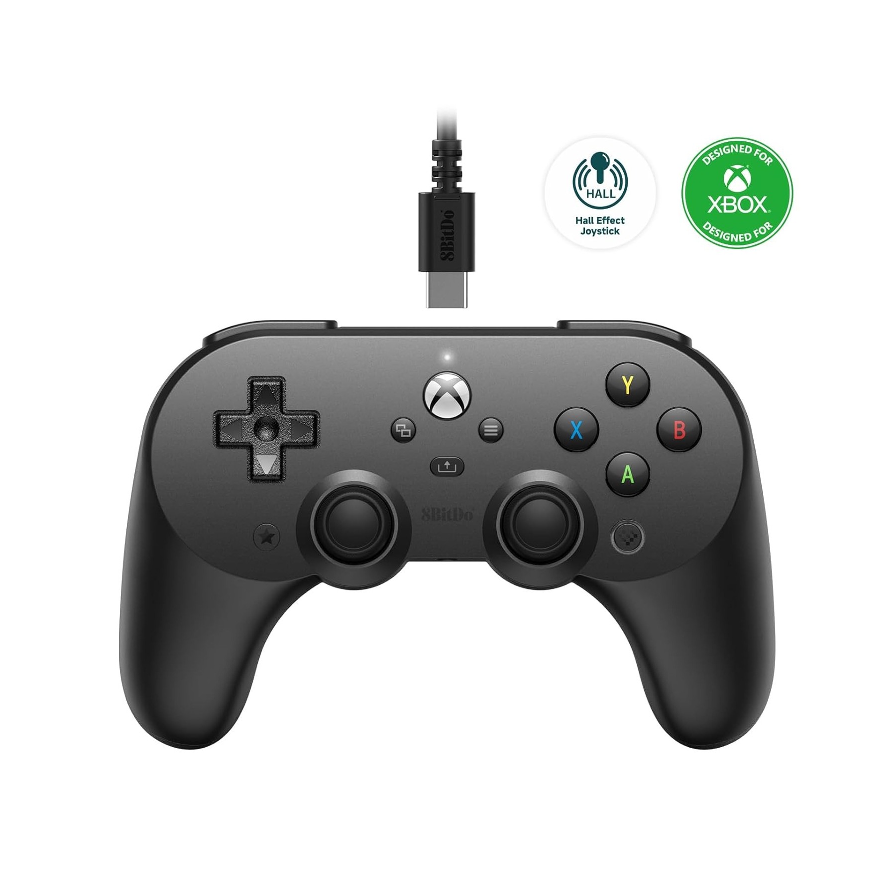 Mando Controlador 8BitDo Pro 2 Con Cable Xbox Gamepad Negro