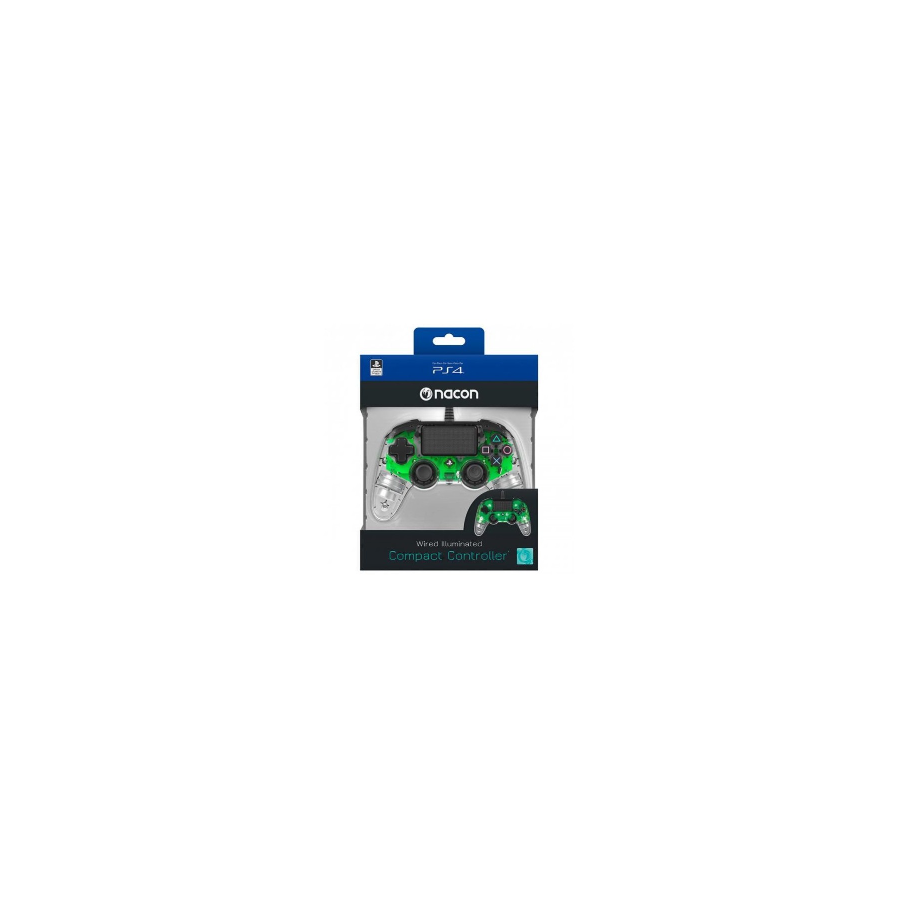 Wired Pad Ps4 Green Luminoso Nacon