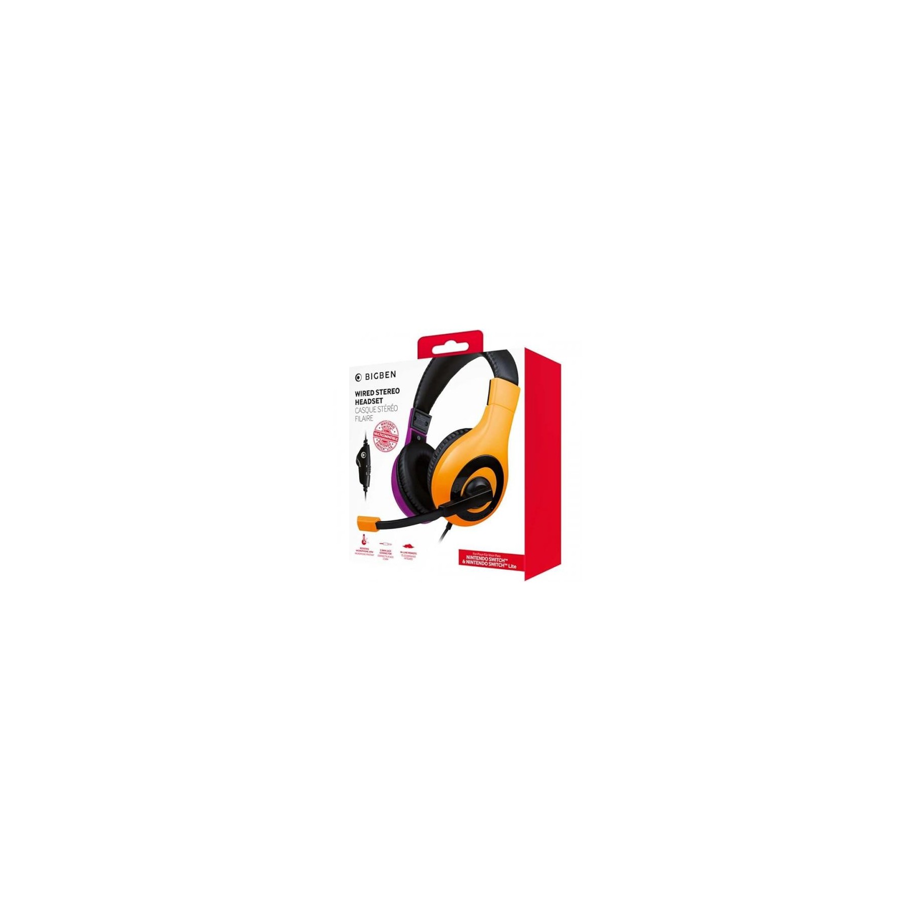 Cuffie Stereo Gaming V1 Bicolor Fucsia/Arancio Switch