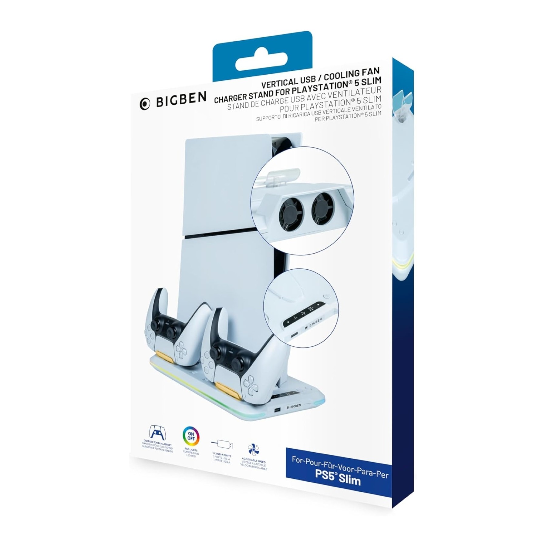 Base Carica Magnetica 2 DualS 3 USB-A PS5 Slim