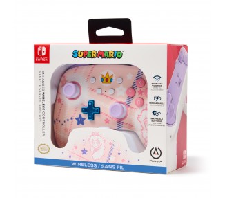 Mando Controlador PowerA Enhanced Inalambrico Controller para Nintendo Switch​ Princess Peach Plaid