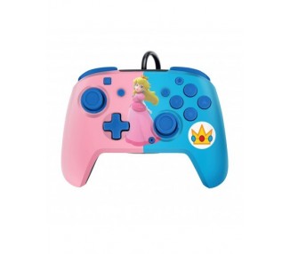 PDP Faceoff Deluxe Audio Wired Controller Peach Licensed Switch