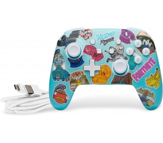 PowerA Enhanced Wireless Controller for Nintendo Switch - Fortnite Sticker Mania