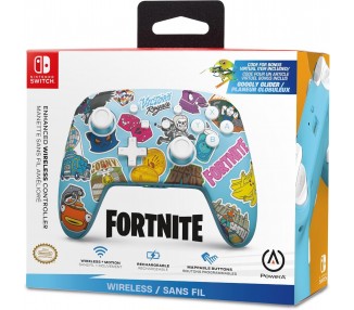 PowerA Enhanced Wireless Controller for Nintendo Switch - Fortnite Sticker Mania