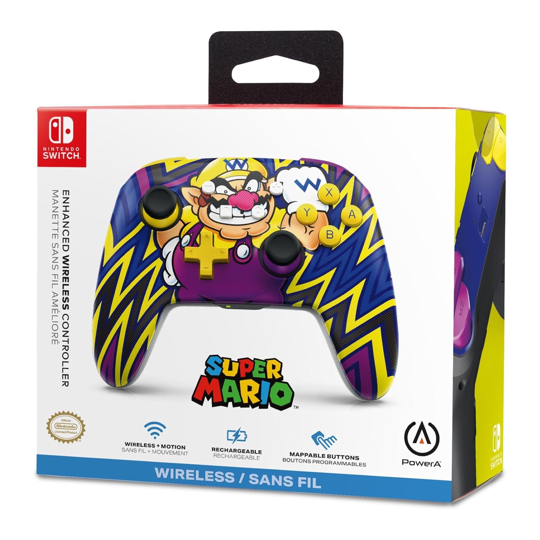 Mando Controlador PowerA Enhanced Inalambrico Controller - Wario (Nintendo Switch)
