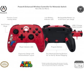 PowerA PowerA Enhanced Wireless Controller for Nintendo Switch -  Here We Go Mario
