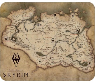 Skyrim Tappetino Mouse Map 23cm