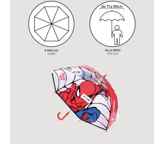 Paraguas manual burbuja Spiderman Marvel 45cm