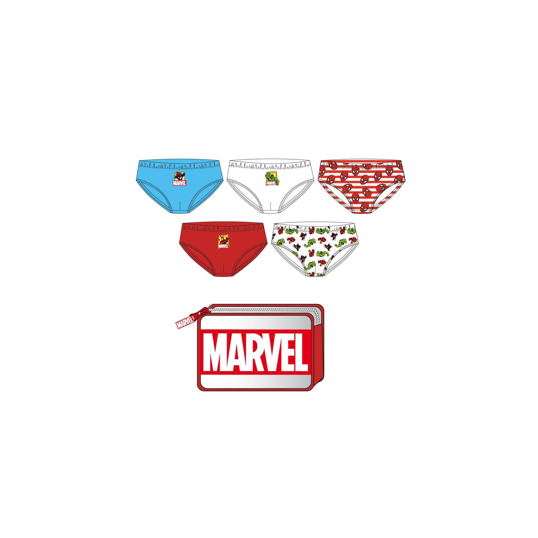 Set 5 calzoncillos Marvel