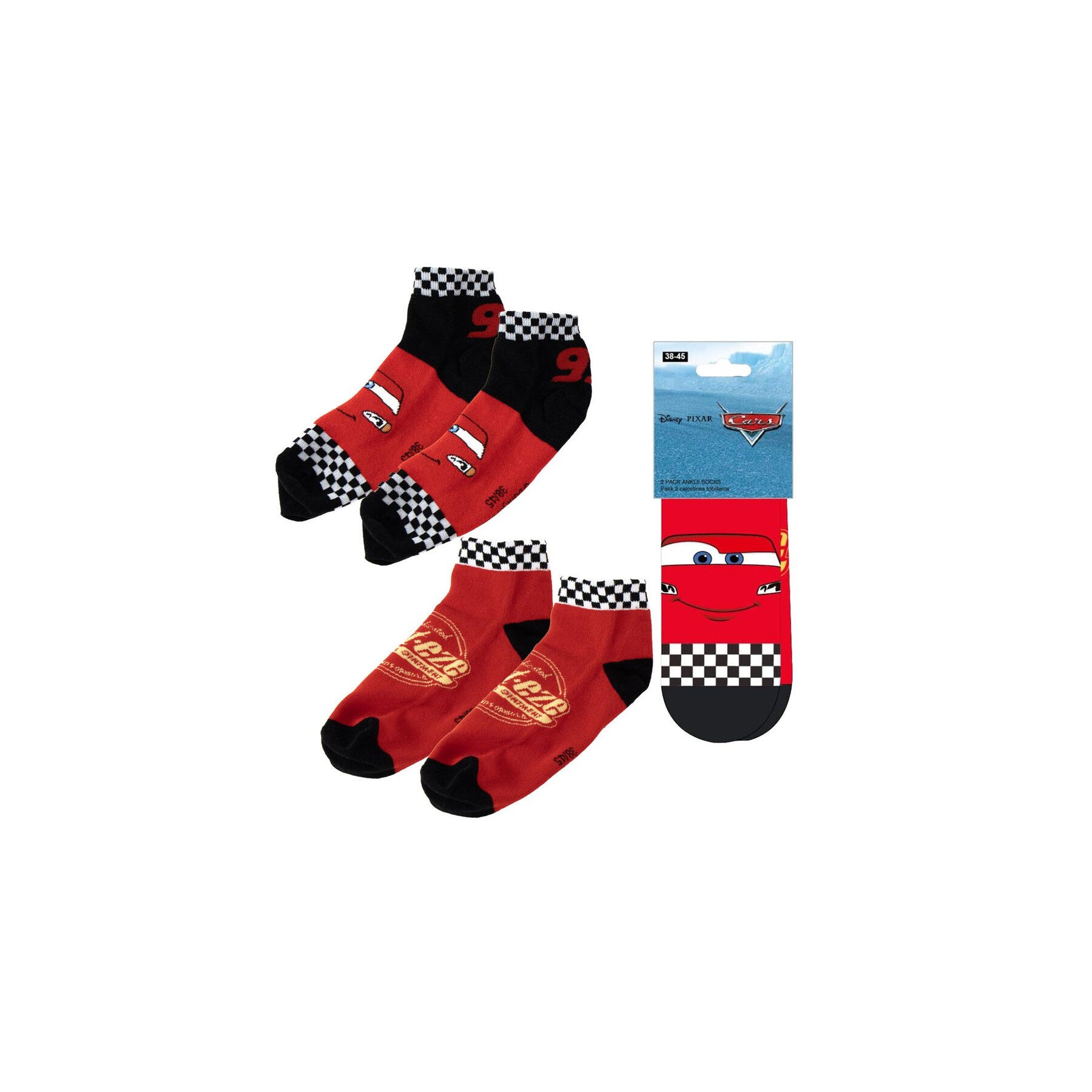 Set 2 pares calcetines Cars Disney Pixar adulto