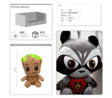 Llavero peluche Marvel surtido