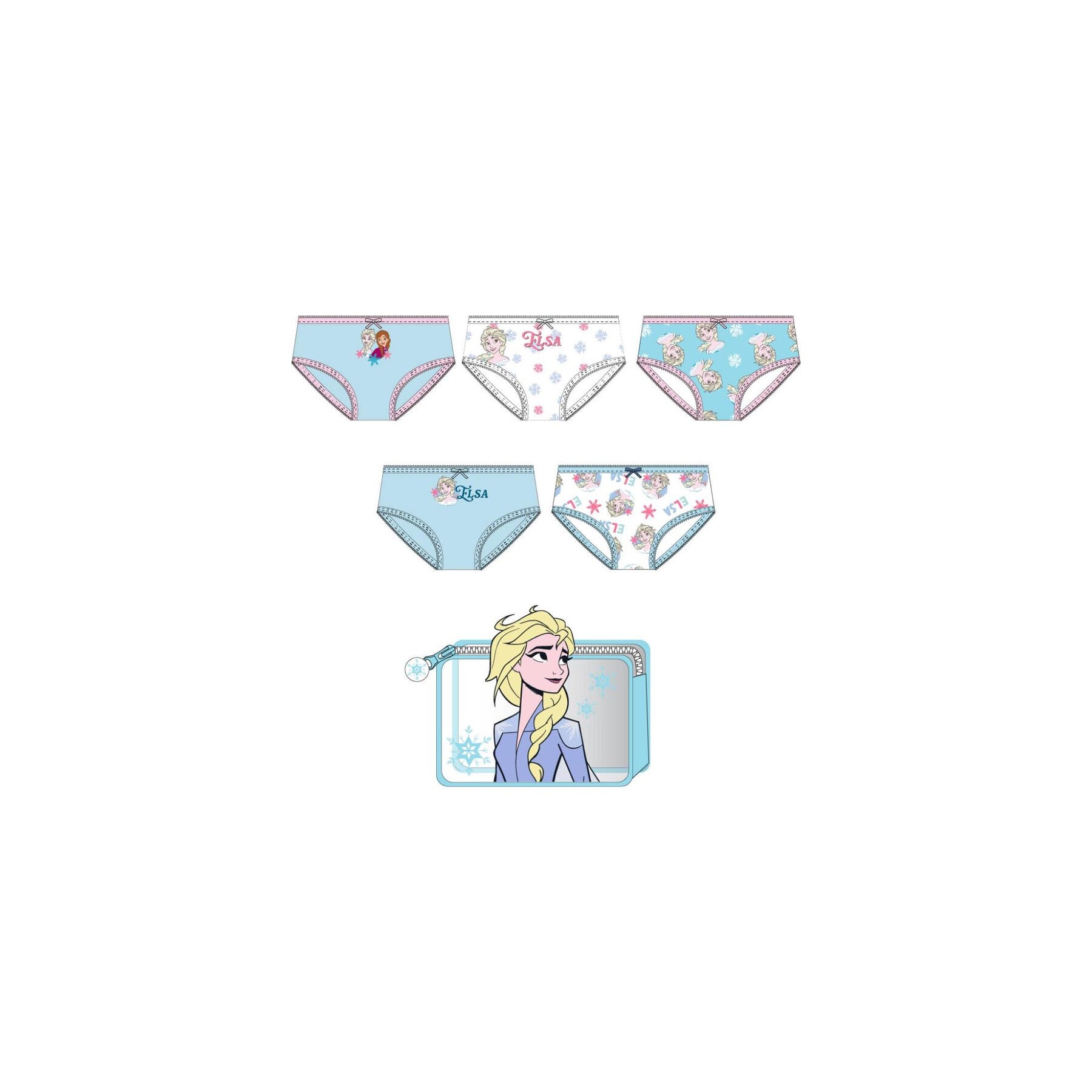 Set 5 braguitas Frozen Disney