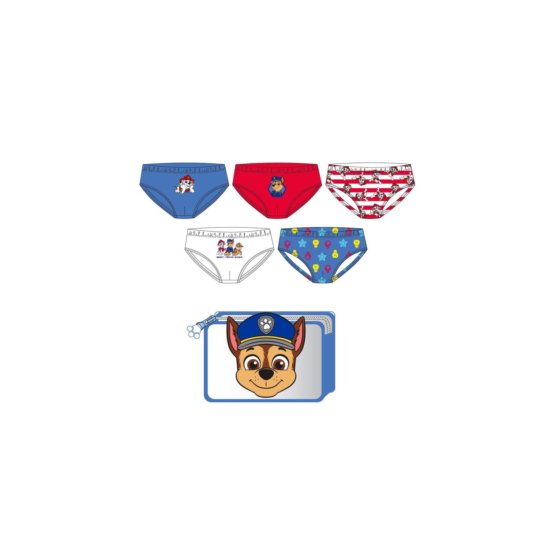 Set 5 calzoncillos Patrulla Canina Paw Patrol