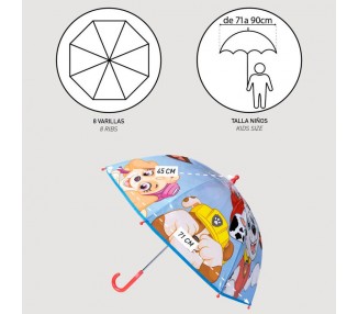 Paraguas manual burbuja Patrulla Canina Paw Patrol 45cm