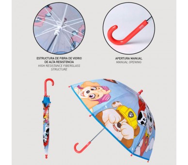 Paraguas manual burbuja Patrulla Canina Paw Patrol 45cm