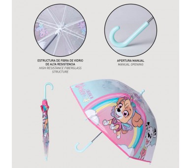 Paraguas manual burbuja Skye Patrulla Canina Paw Patrol 45cm