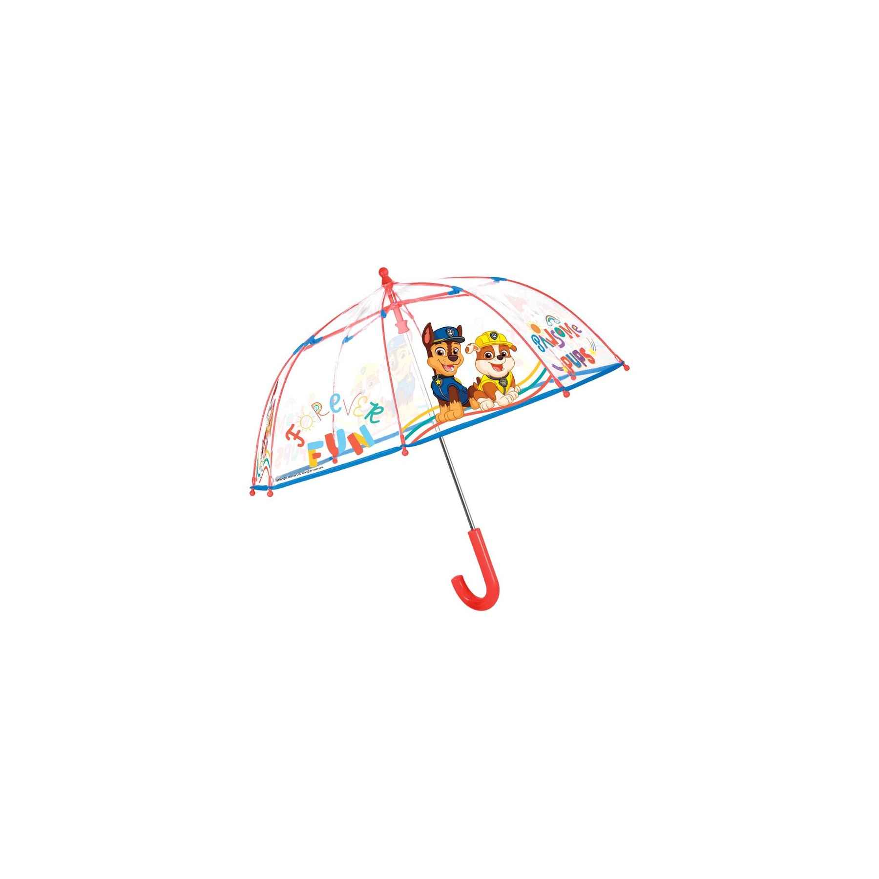 Paraguas manual transparente Patrulla Canina Paw Patrol 42cm