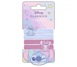 Blister 4 coleteros Angel & Stitch Disney