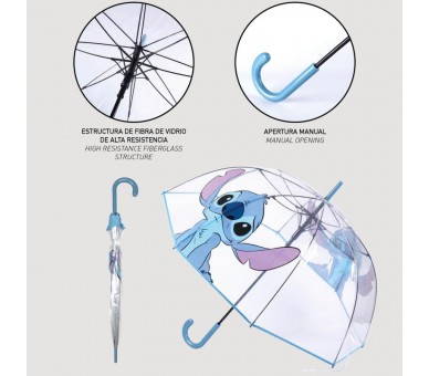 Paraguas manual Stitch Disney 60cm