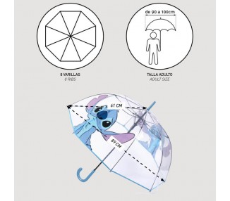 Paraguas manual Stitch Disney 60cm