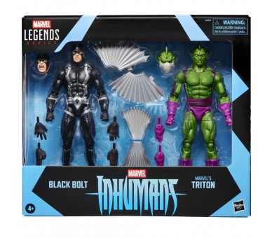 Blister 2 figuras Black Bolt & Triton Inhumanos Marvel Legends Series 15cm