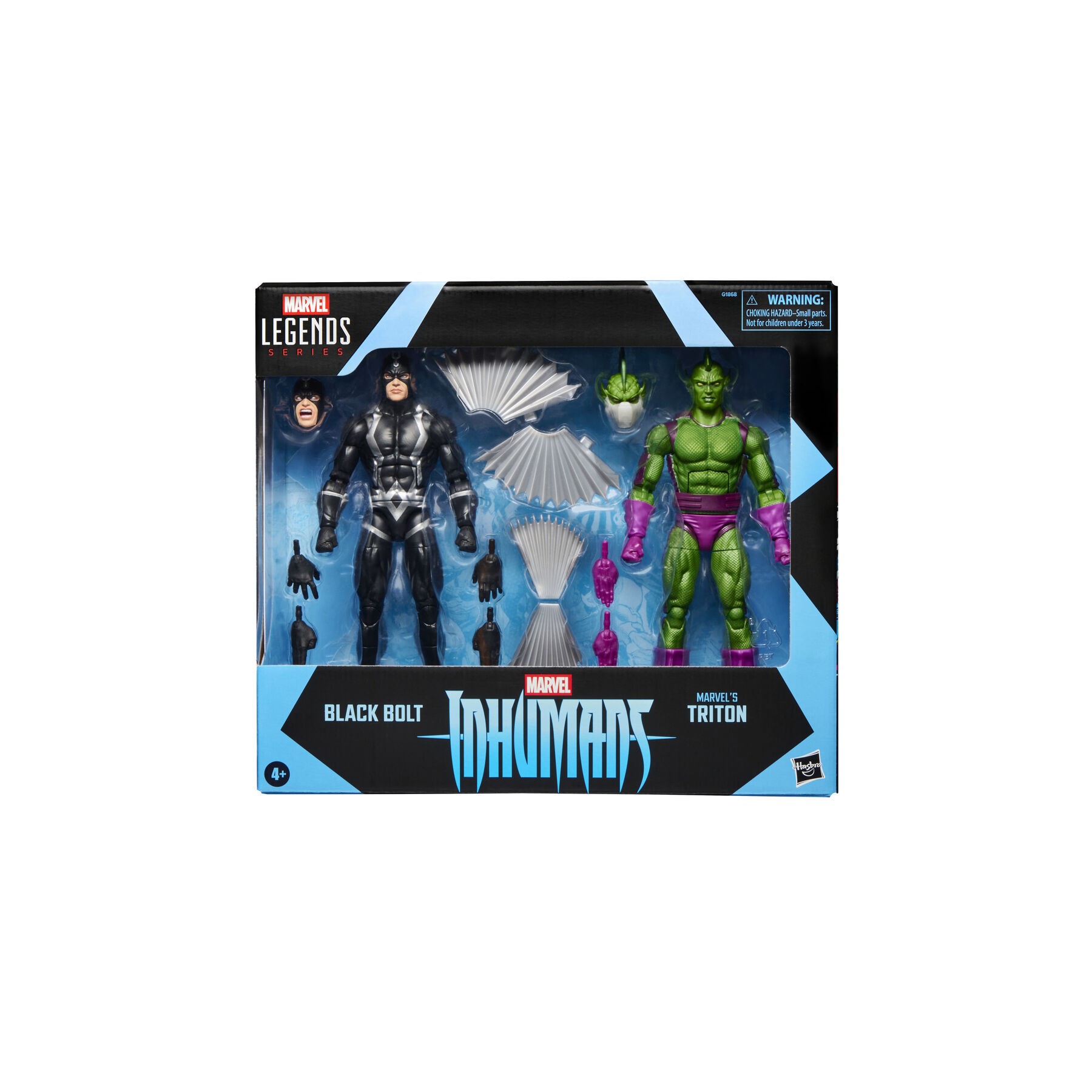 Blister 2 figuras Black Bolt & Triton Inhumanos Marvel Legends Series 15cm