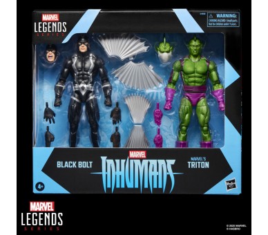 Blister 2 figuras Black Bolt & Triton Inhumanos Marvel Legends Series 15cm