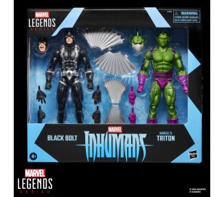 Blister 2 figuras Black Bolt & Triton Inhumanos Marvel Legends Series 15cm