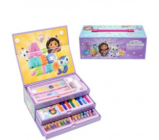Maletin papeleria coloreable La Casa de Muñecas de Gabby
