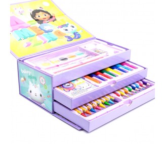 Maletin papeleria coloreable La Casa de Muñecas de Gabby