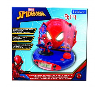 Reloj Despertador Proyector 3D Spiderman Marvel