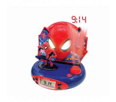 Reloj Despertador Proyector 3D Spiderman Marvel