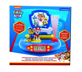 Reloj Despertador Proyector 3D Patrulla Canina Paw Patrol