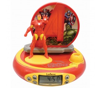 Reloj Despertador Proyector 3D Iron Man Vengadores Avengers Marvel
