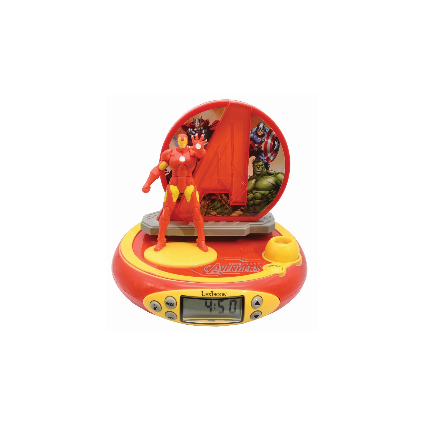Reloj Despertador Proyector 3D Iron Man Vengadores Avengers Marvel