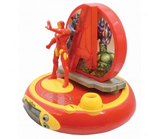 Reloj Despertador Proyector 3D Iron Man Vengadores Avengers Marvel