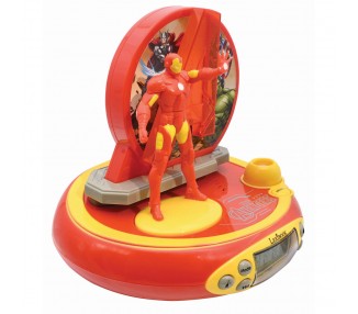 Reloj Despertador Proyector 3D Iron Man Vengadores Avengers Marvel