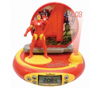 Reloj Despertador Proyector 3D Iron Man Vengadores Avengers Marvel
