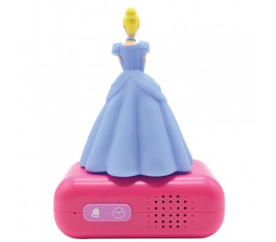 Reloj Despertador Luz Nocturna 3D Cenicienta Princesas Disney