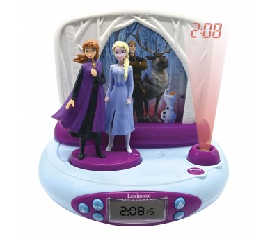 Reloj Despertador Proyector 3D Frozen Disney