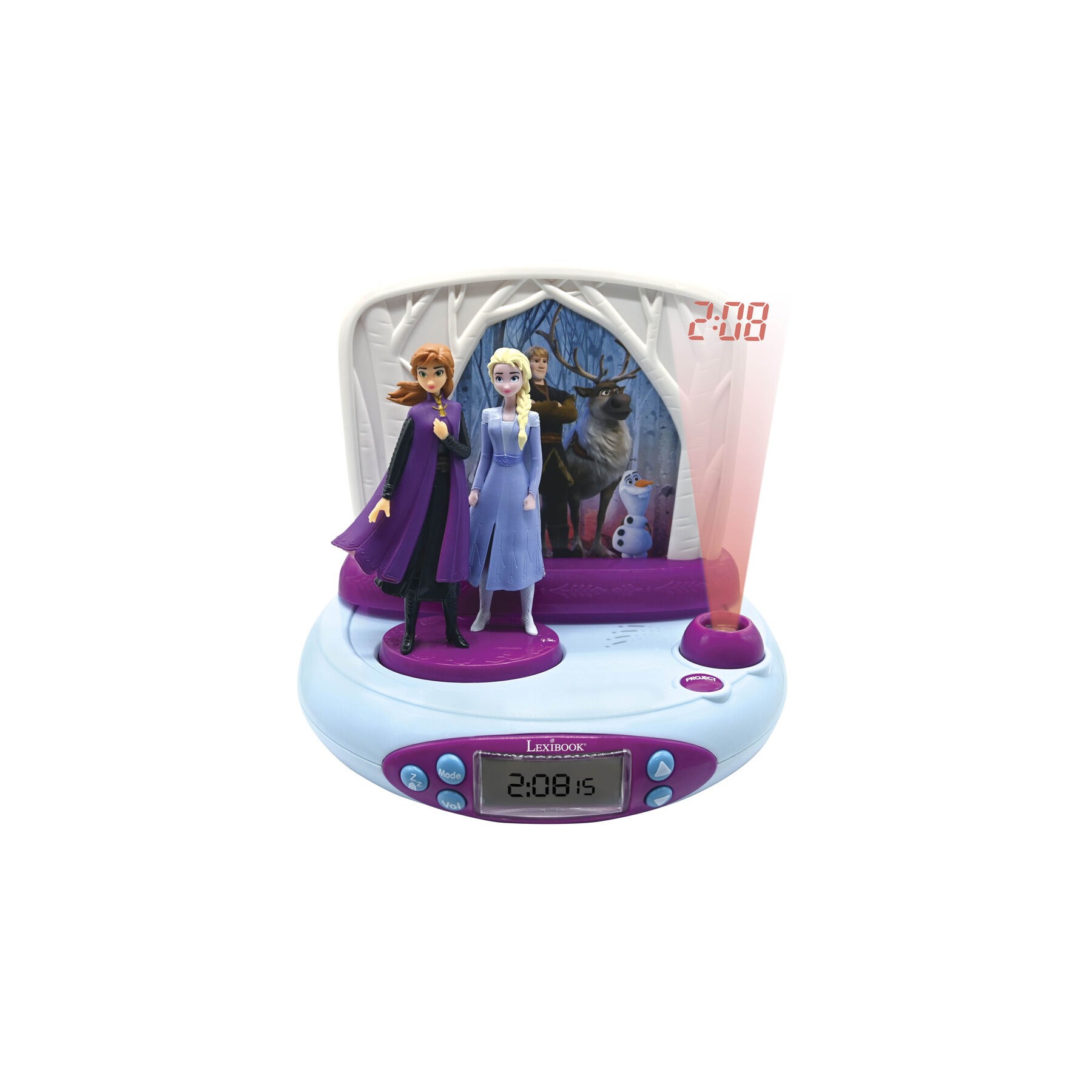 Reloj Despertador Proyector 3D Frozen Disney