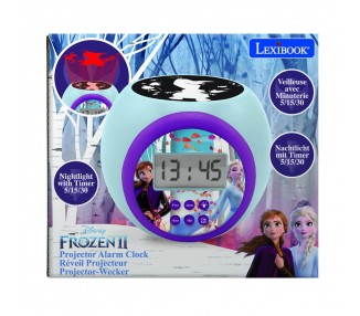 Reloj Despertador Proyector Frozen Disney