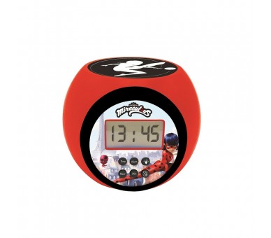 Reloj Despertador Proyector Prodigiosa Ladybug