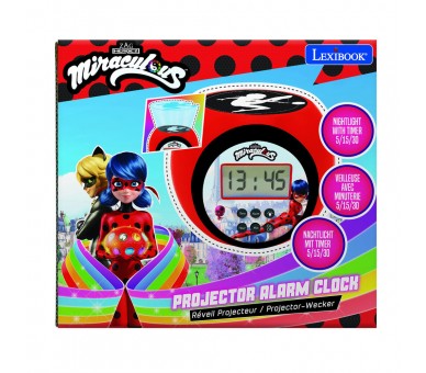 Reloj Despertador Proyector Prodigiosa Ladybug
