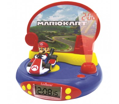 Reloj Despertador Proyector 3D Mario Kart Nintendo