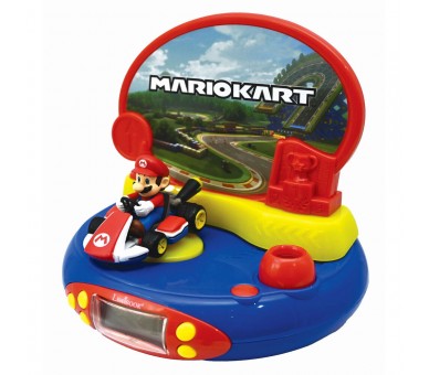 Reloj Despertador Proyector 3D Mario Kart Nintendo