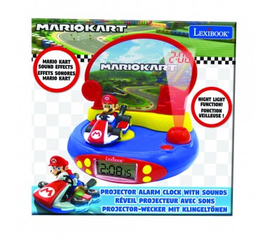 Reloj Despertador Proyector 3D Mario Kart Nintendo